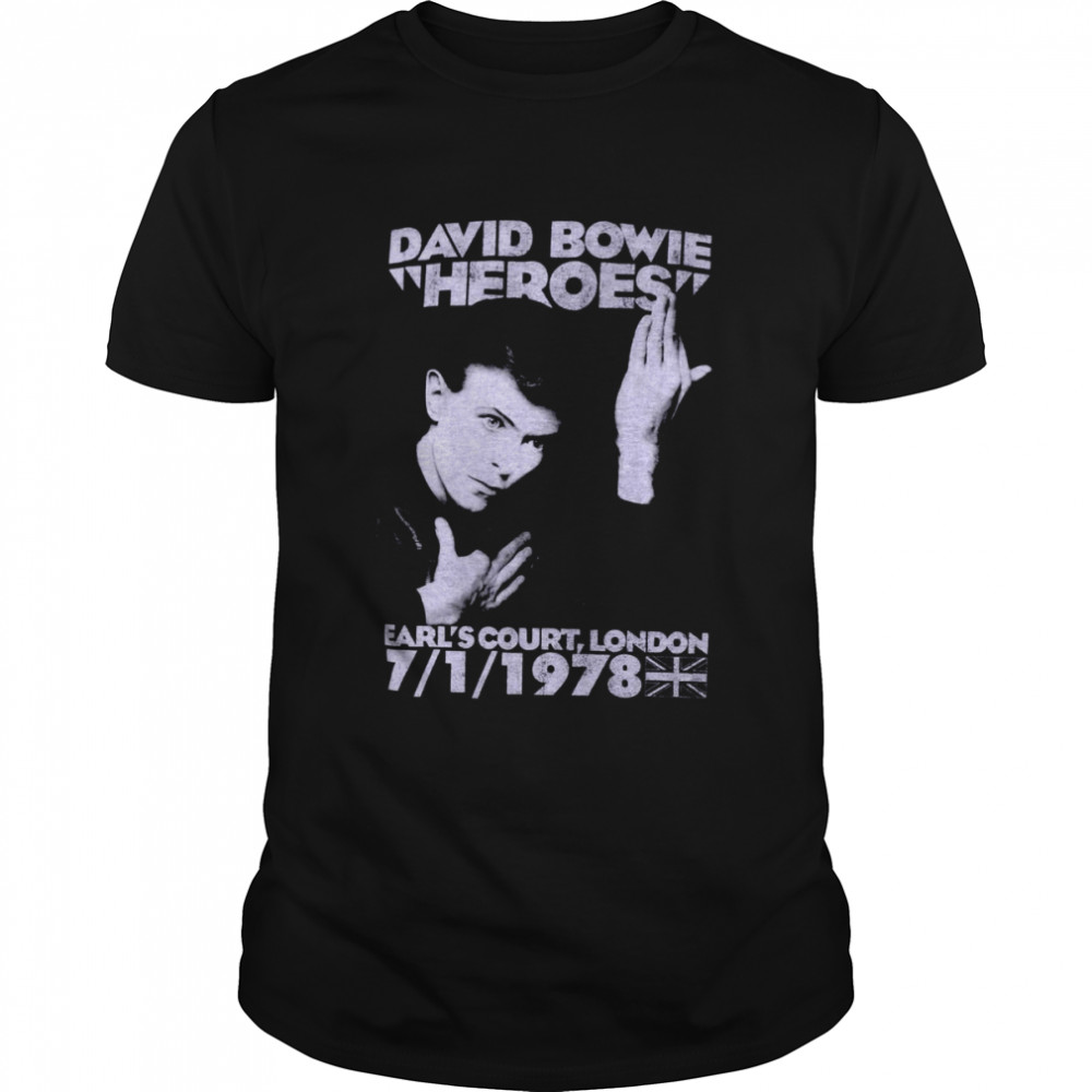 David Bowie Heroes Earls Court Concert Replica 100 shirt Classic Men's T-shirt