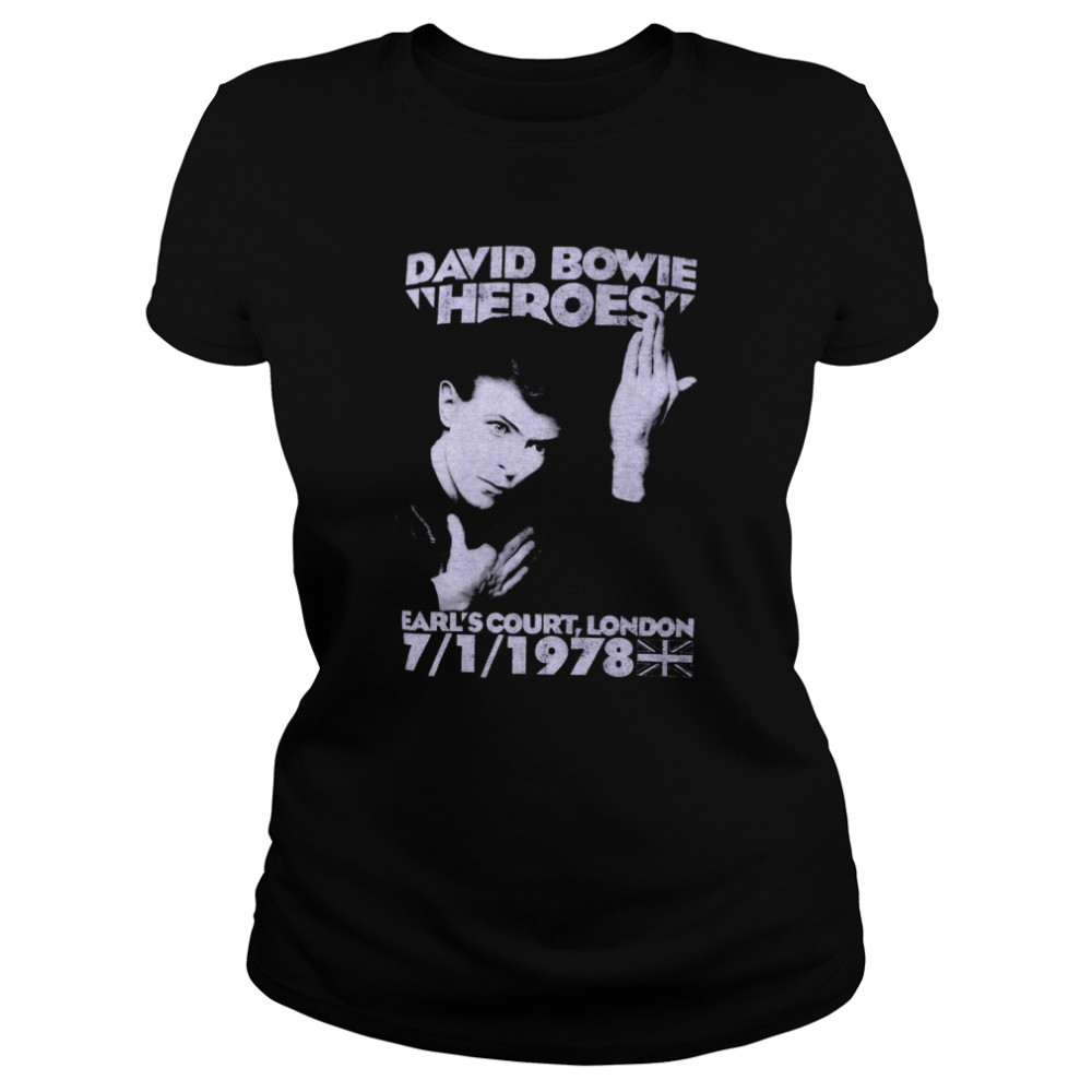 David Bowie Heroes Earls Court Concert Replica 100 shirt Classic Women's T-shirt