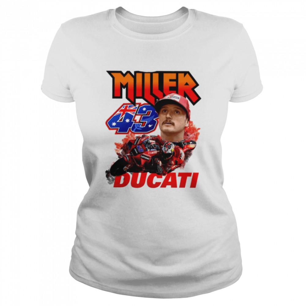 Jack Miller Aussie Thrill Moto Gp 43 2021 Motogp Gift Retro Nascar Car Racing shirt Classic Women's T-shirt