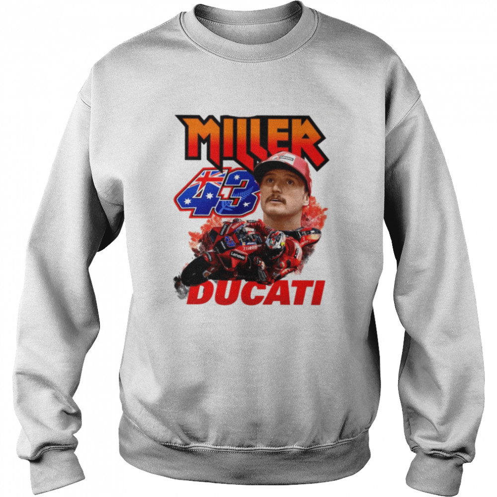 Jack Miller Aussie Thrill Moto Gp 43 2021 Motogp Gift Retro Nascar Car Racing shirt Unisex Sweatshirt