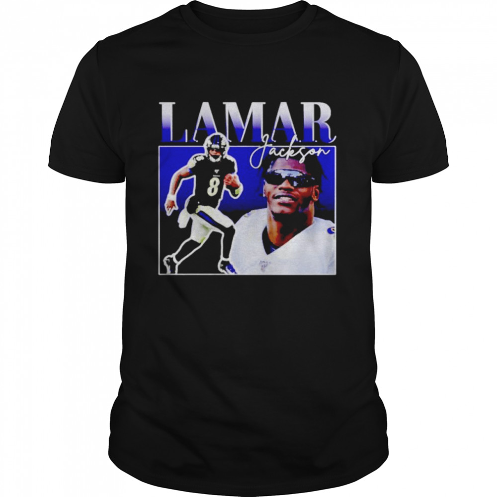 Lamar Jackson Baltimore Ravens vintage bootleg 90s retro shirt