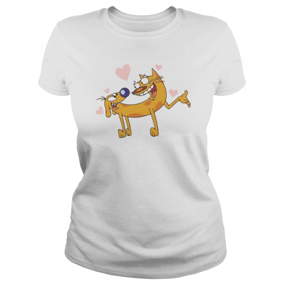 Lovely Movie Funny Cartoon Cute Catdog shirt Classic Women's T-shirt