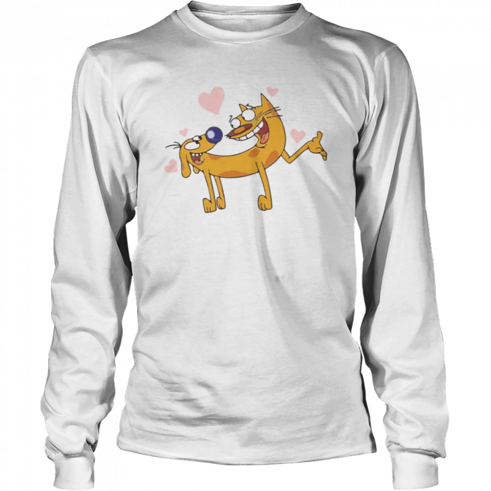 Lovely Movie Funny Cartoon Cute Catdog shirt Long Sleeved T-shirt