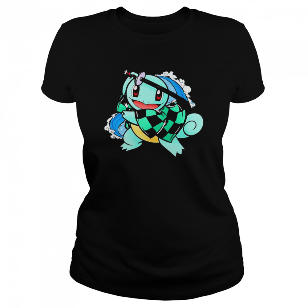 Pokemon Lovely Tanjiro Turtle Water Breathing Chibi shirt Classic Women's T-shirt