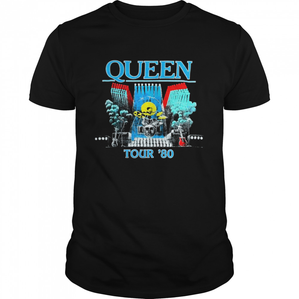 Queen Tour 80 Retro Design 100 Officially Licensed shirt