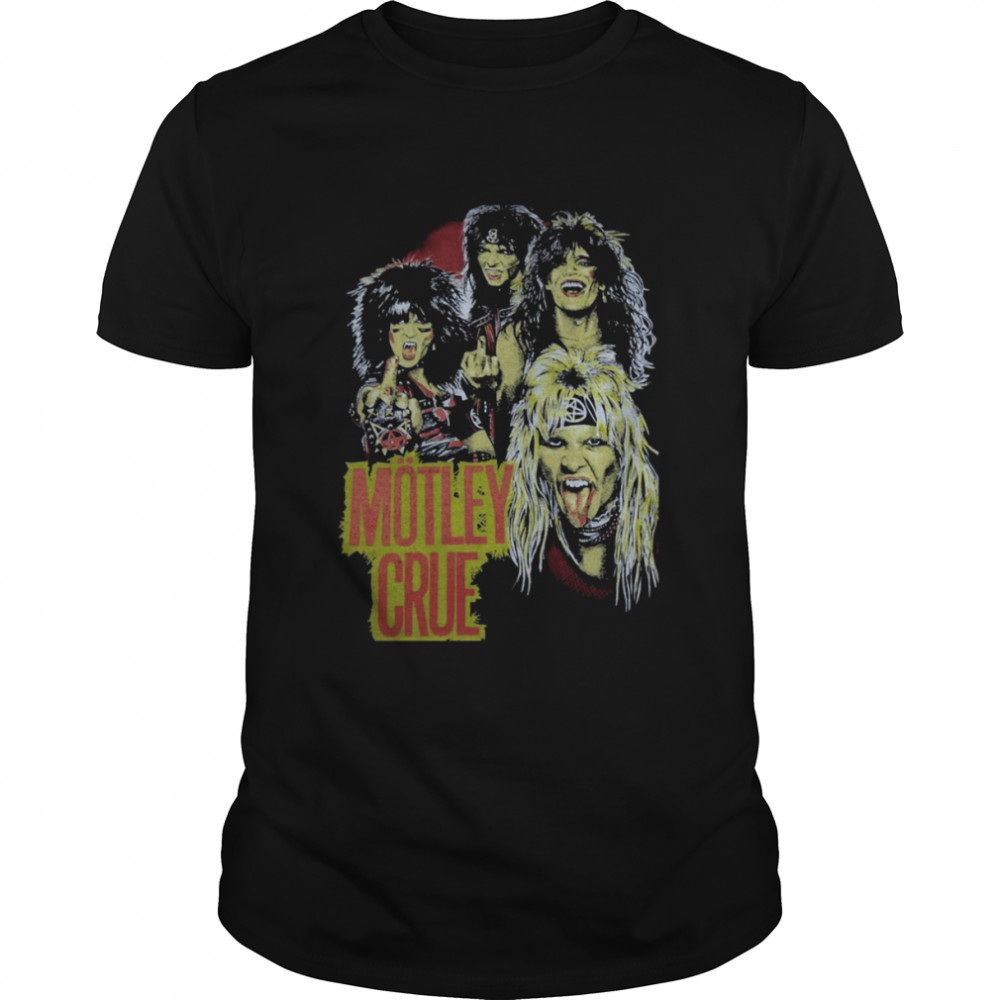 Tommy Nicki Mick Vince Motley Crue Vintage shirt Classic Men's T-shirt