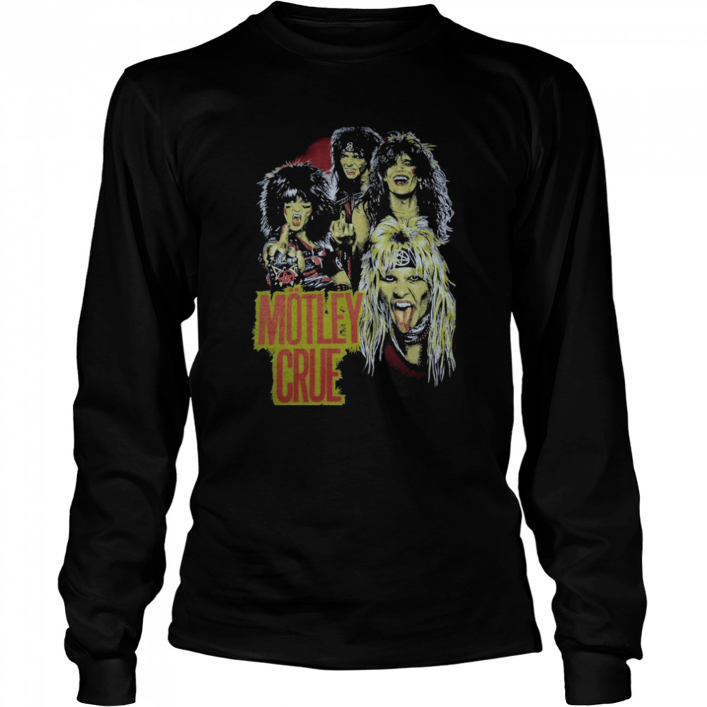 Tommy Nicki Mick Vince Motley Crue Vintage shirt Long Sleeved T-shirt