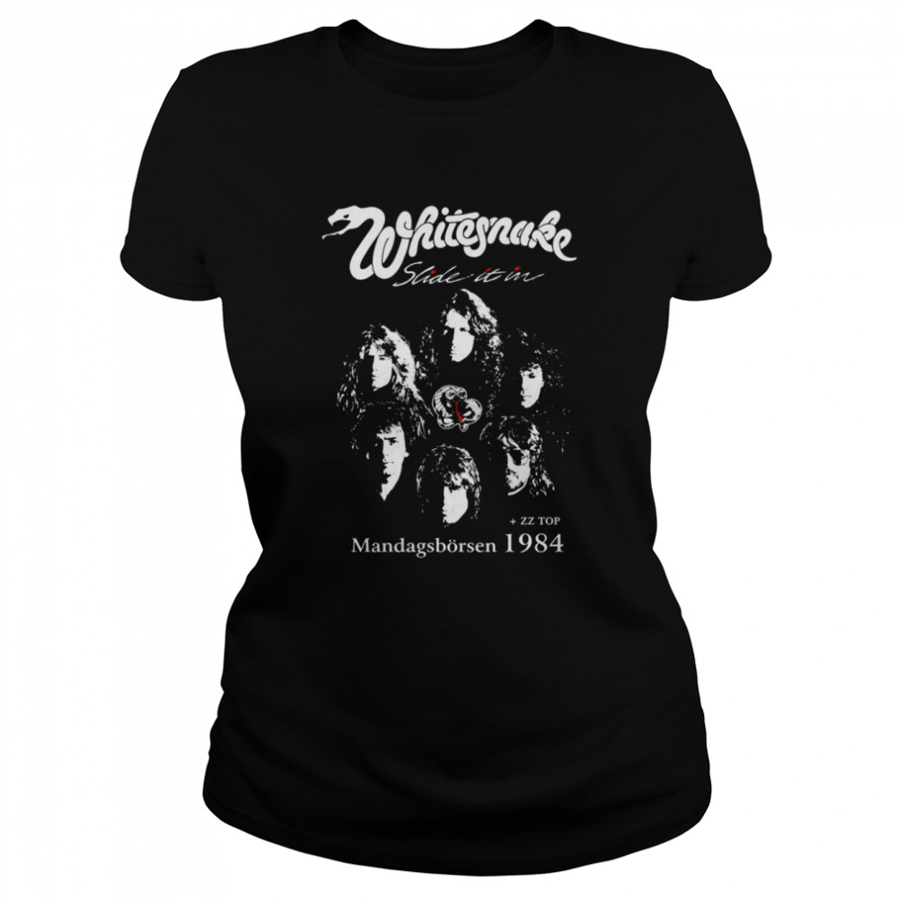Tour 1984 Whitesnake Art Band ZZ Top shirt Classic Women's T-shirt