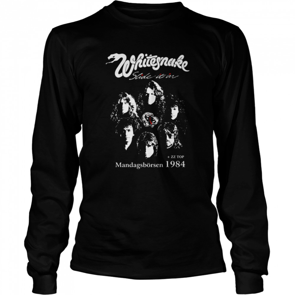 Tour 1984 Whitesnake Art Band ZZ Top shirt Long Sleeved T-shirt