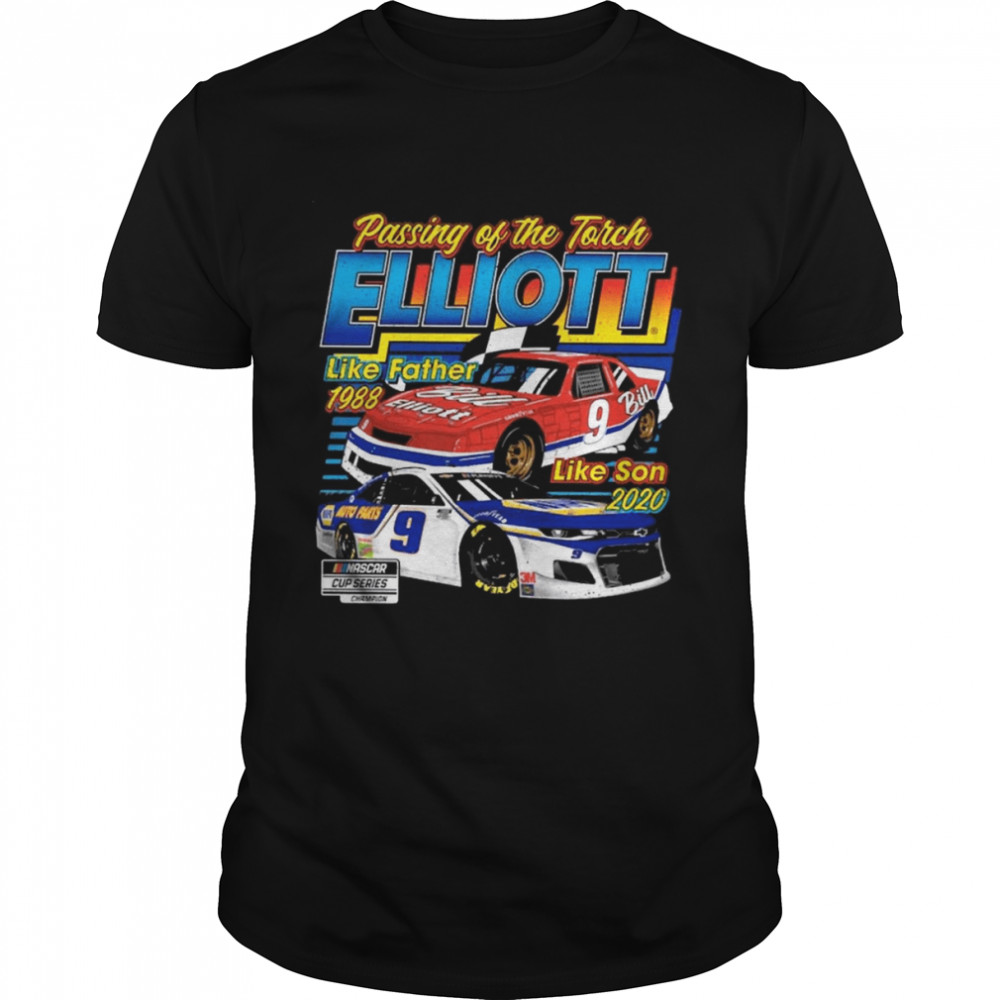 Vintage Bill Elliott 9 Retro Nascar Car Racing shirt Classic Men's T-shirt