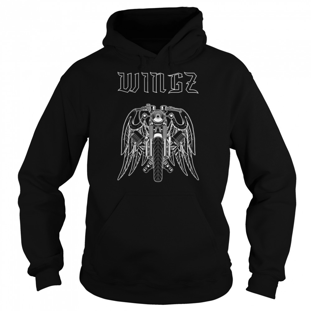 Wingz Café Racer Motorcycle shirt Unisex Hoodie