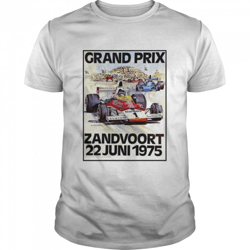 Zandvoort Grand Prix Vintage 1975 Auto Print Retro Nascar Car Racing shirt Classic Men's T-shirt