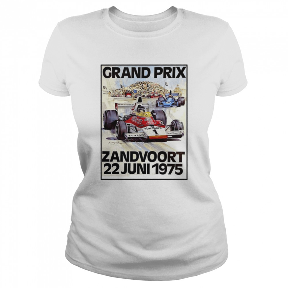 Zandvoort Grand Prix Vintage 1975 Auto Print Retro Nascar Car Racing shirt Classic Women's T-shirt