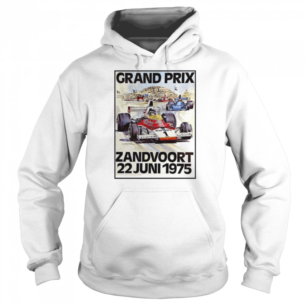 Zandvoort Grand Prix Vintage 1975 Auto Print Retro Nascar Car Racing shirt Unisex Hoodie