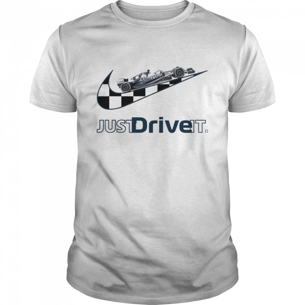 Alphatauri Just Drive It Nike Logo Graphic shirt