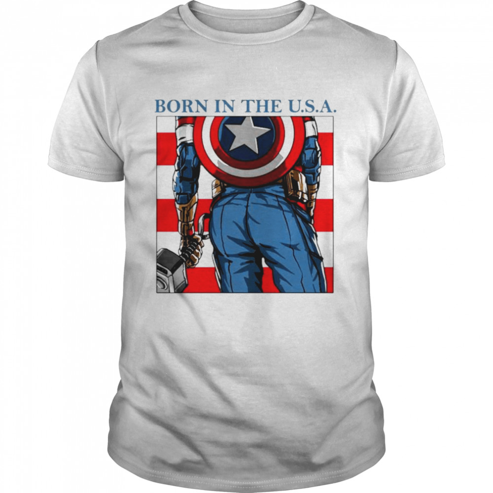 Captain Americas ass born in the USA shirt