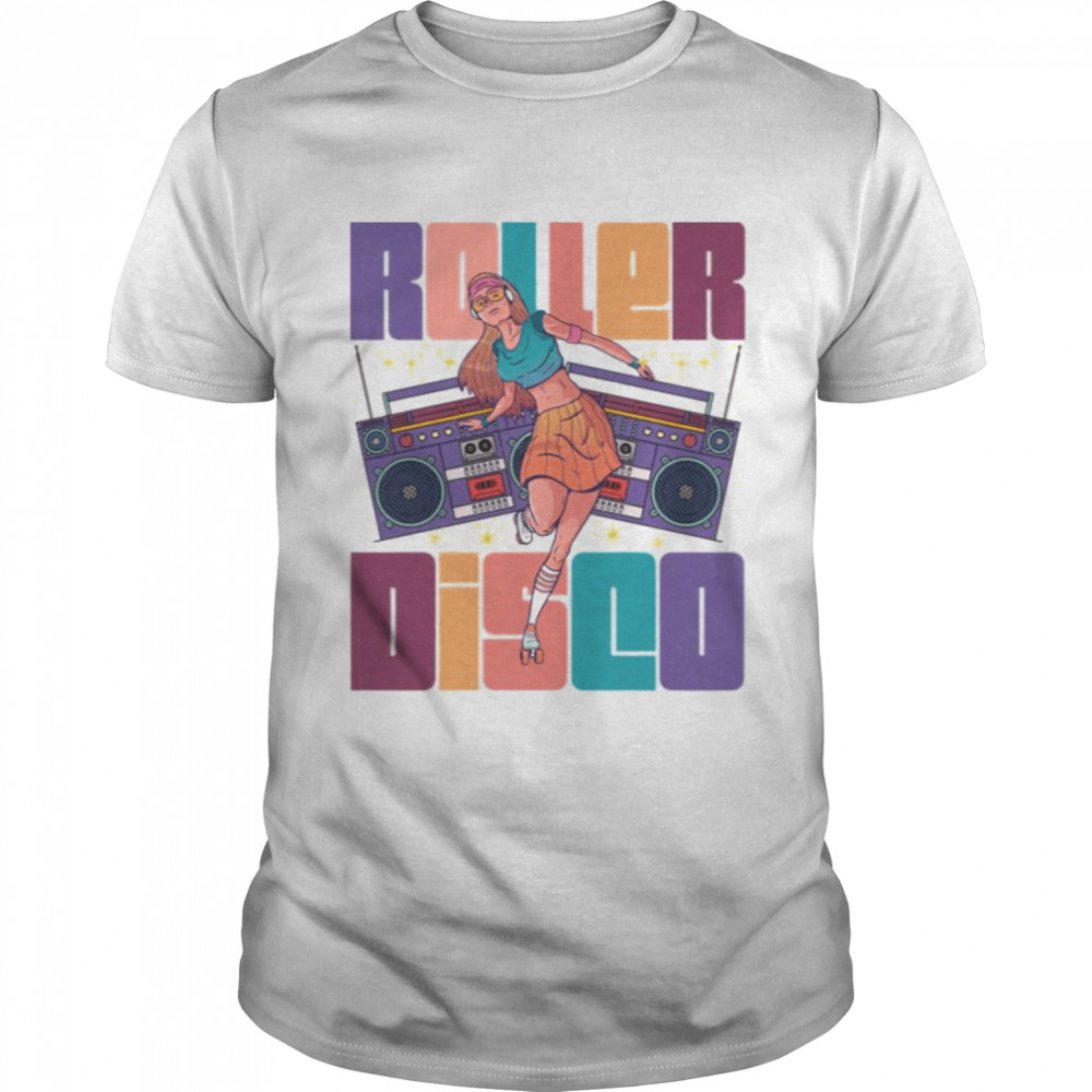 Disco Retro 70s 80s Skater Roller Skating shirt