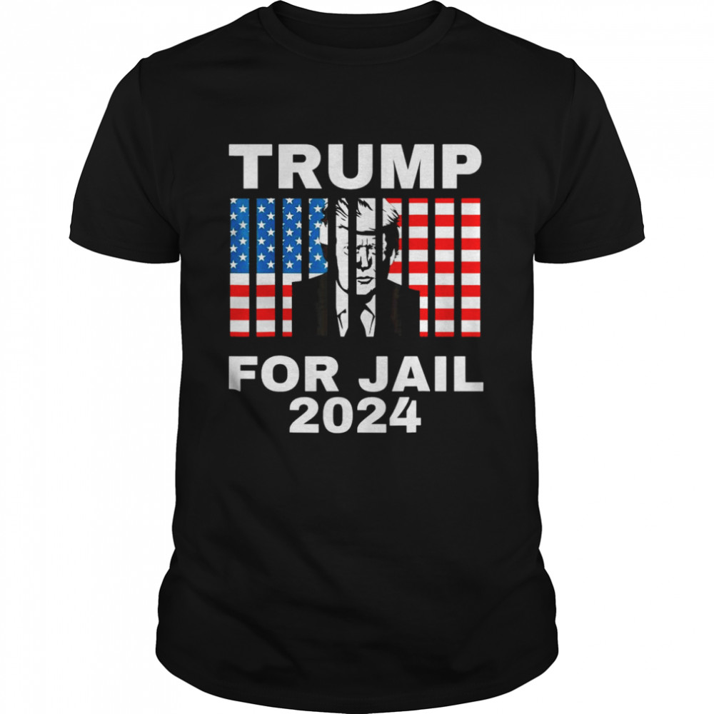 FBI searches Florida Trump Home Trump For Jail 2024 Anti-Trump Us Flag T- Classic Men's T-shirt