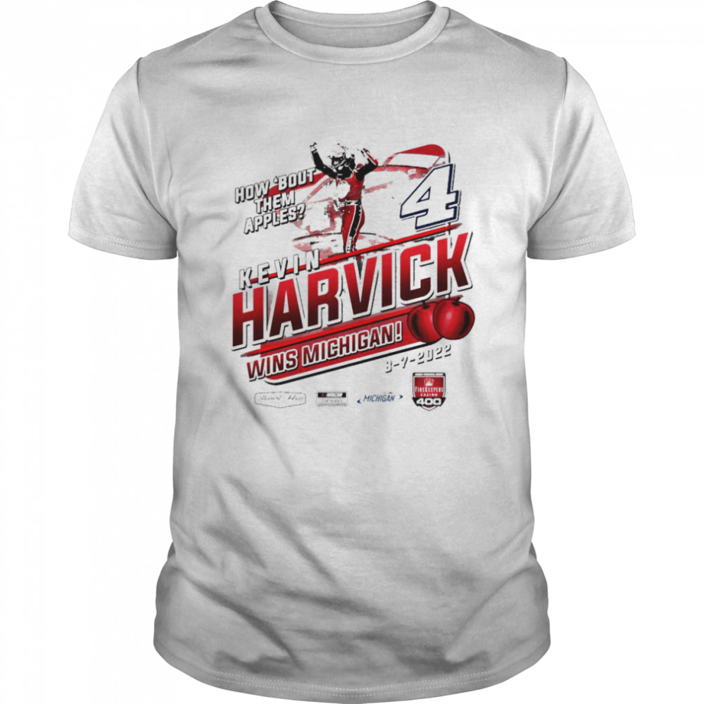 Kevin Harvick Checkered Flag 2022 FireKeepers Casino 400 Race Winner T-Shirt