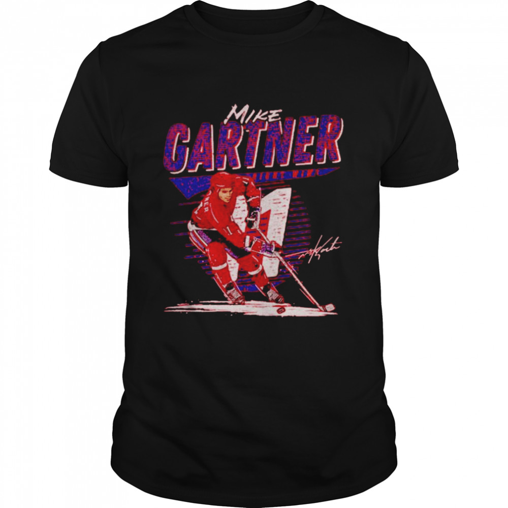 Mike Gartner Washington Capitals comet signature shirt