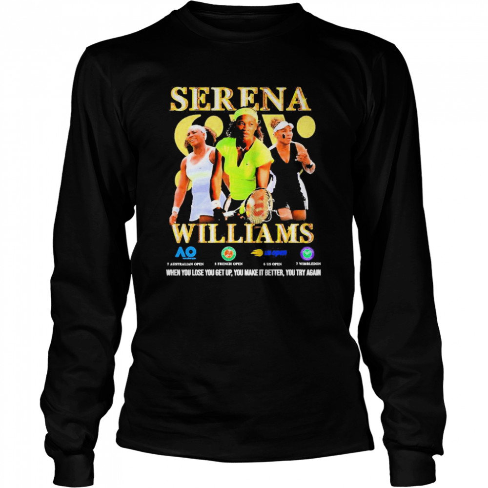 Serena Williams Grand Slam Signature  Long Sleeved T-shirt