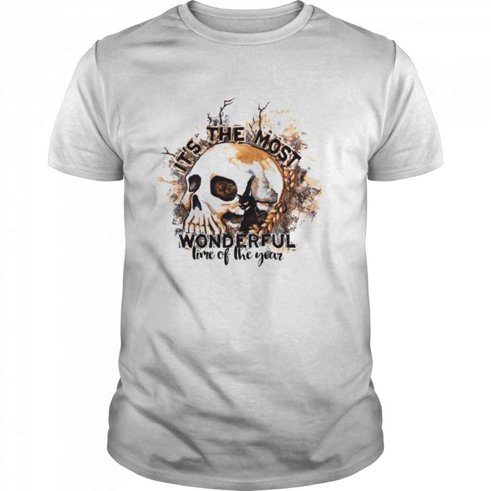 It’s The Most Wonderful Time Of The Year Skeleton Skull Halloween T-Shirt