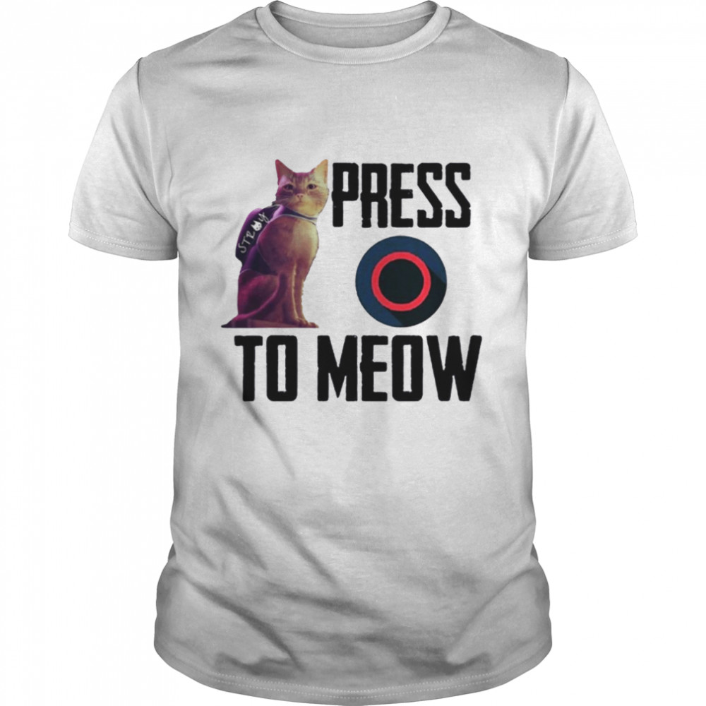 Press O To Meow Star Cat Game shirt