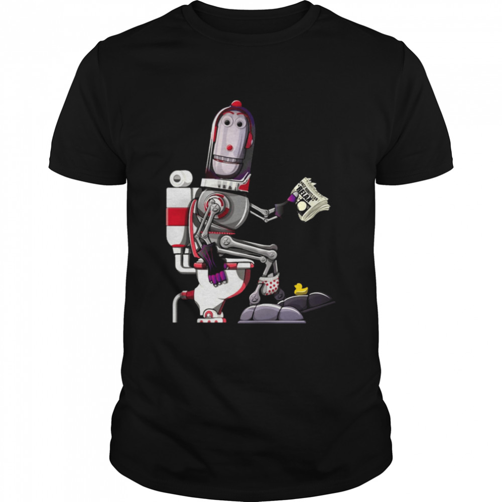 Space Robot On The Toilet shirt