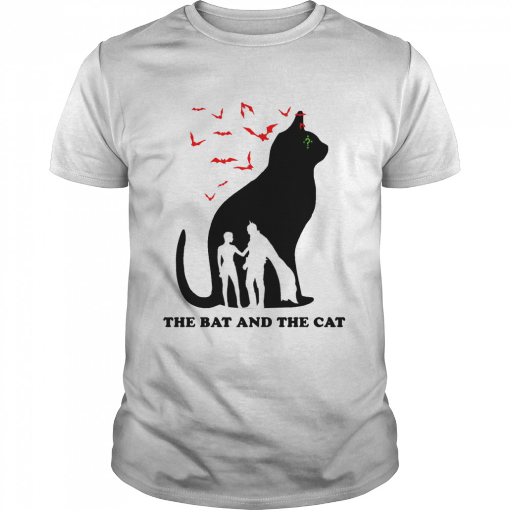 The Bat And The Cat Silhouette Cat-Bat shirt