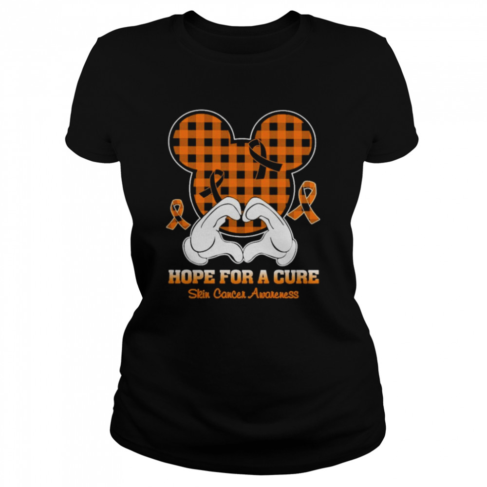 Mickey mouse Hope for a Cure Skin Cancer Awareness shirt Classic Women's T-shirt