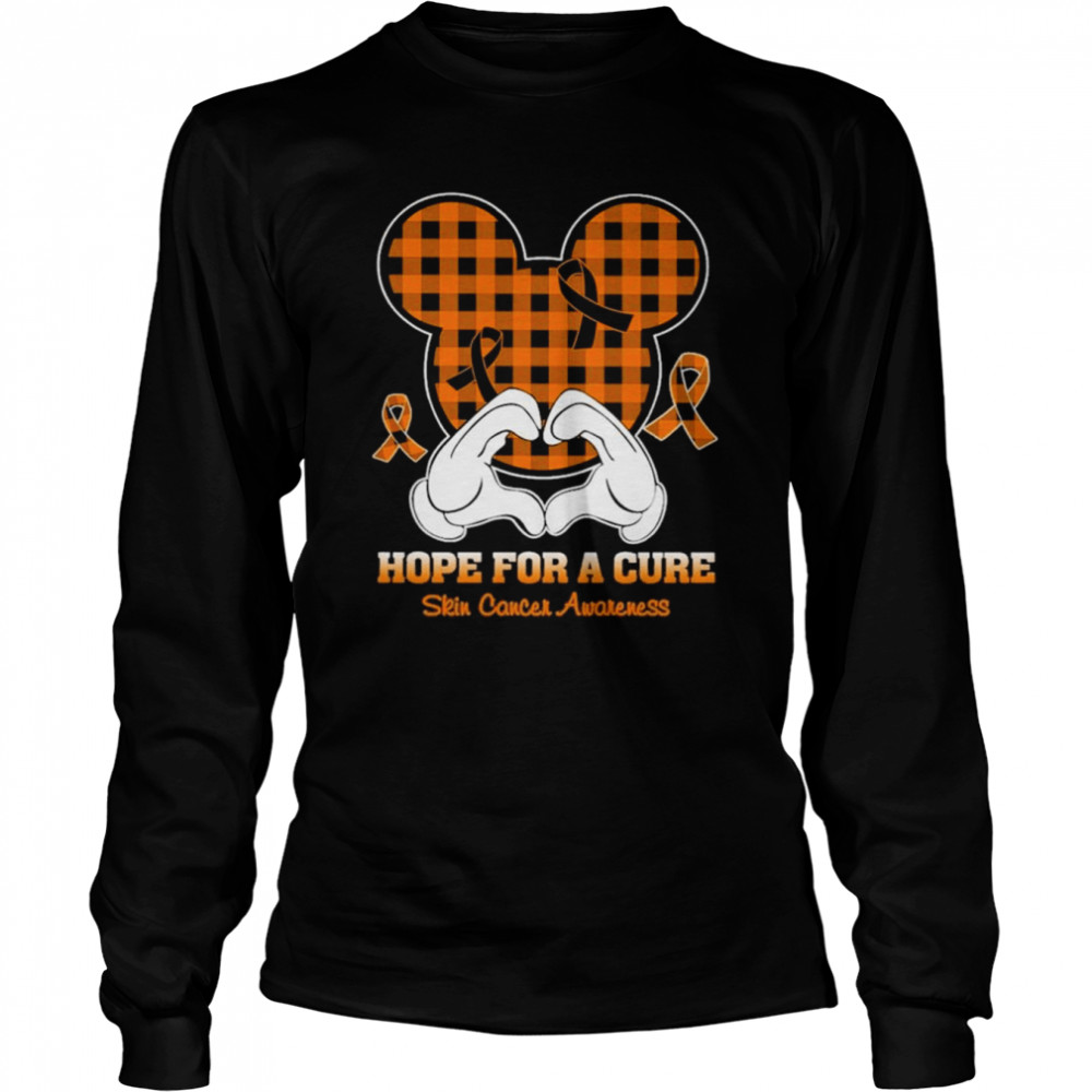 Mickey mouse Hope for a Cure Skin Cancer Awareness shirt Long Sleeved T-shirt