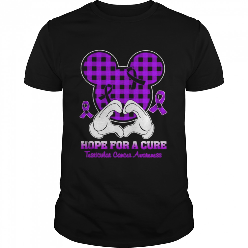 Mickey mouse Hope for a Cure Testicular Cancer Awareness shirt