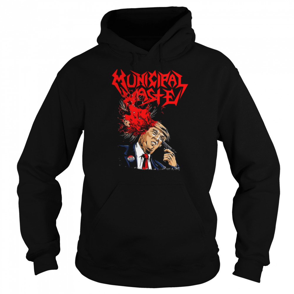 Poster Municipal Waste Is A Crossover Thrash Aha Band shirt Unisex Hoodie