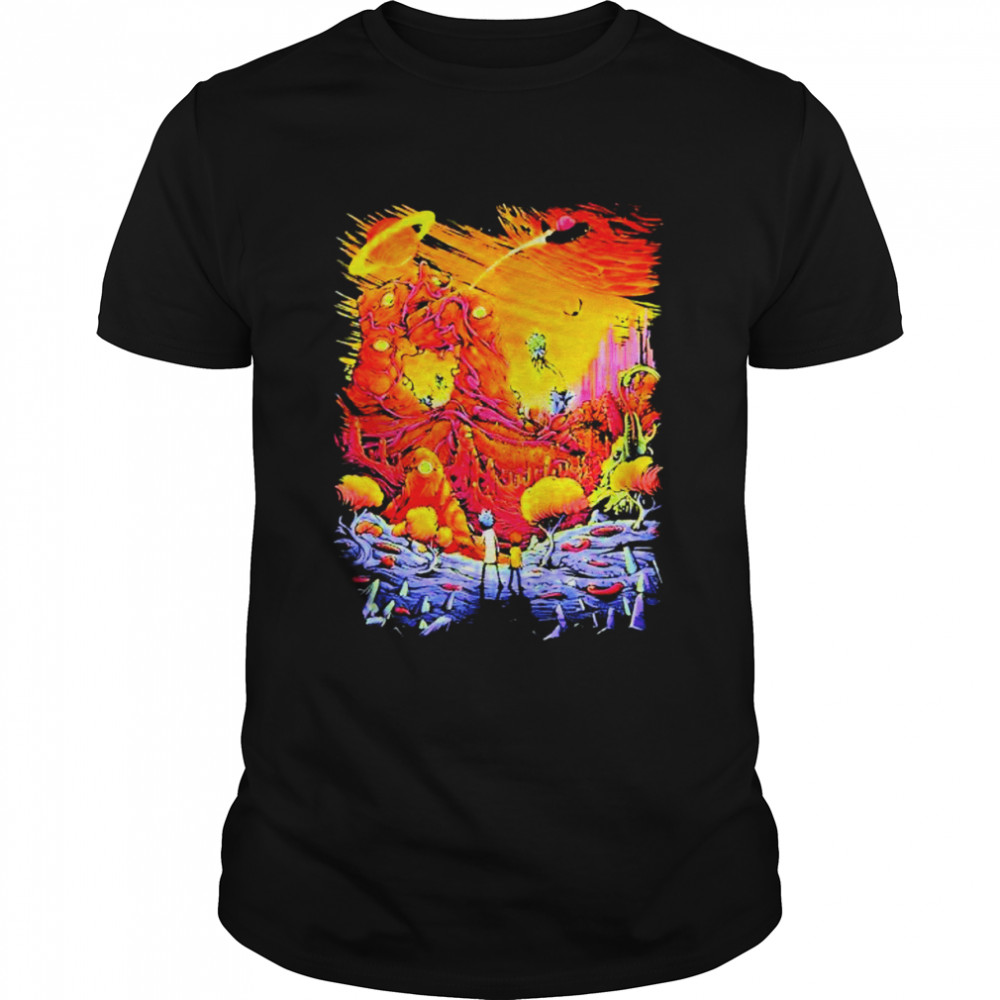Rick And Morty Alien Landscape shirt Classic Men's T-shirt