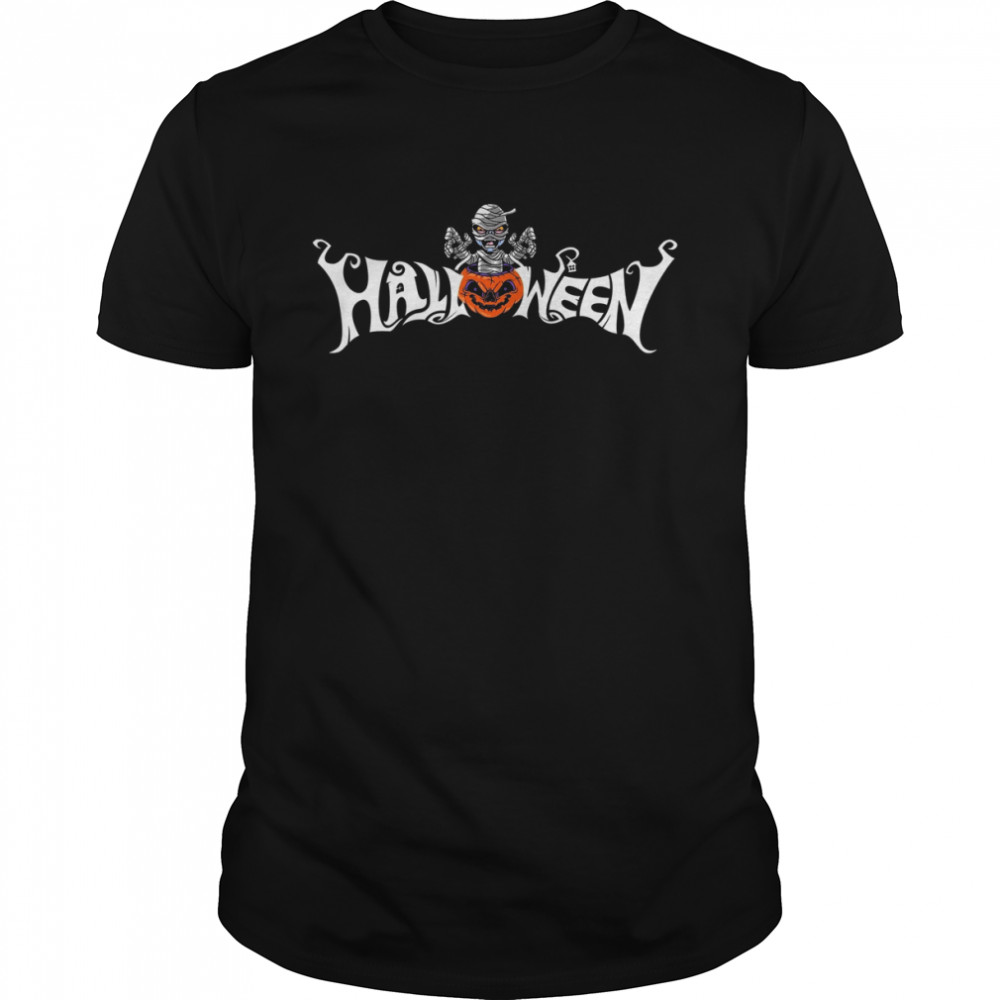 Skeleton With Angry Pumpkin Halloween shirt Classic Men's T-shirt