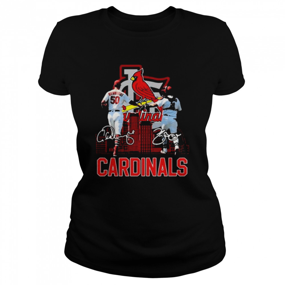 St. louis cardinals adam wainwright and molina signatures 2022 shirt Classic Women's T-shirt
