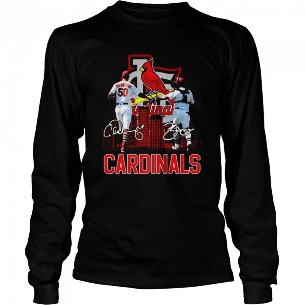 St. louis cardinals adam wainwright and molina signatures 2022 shirt Long Sleeved T-shirt