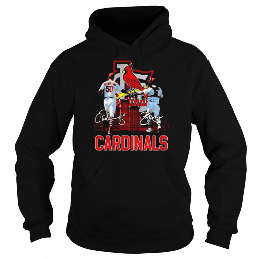 St. louis cardinals adam wainwright and molina signatures 2022 shirt Unisex Hoodie