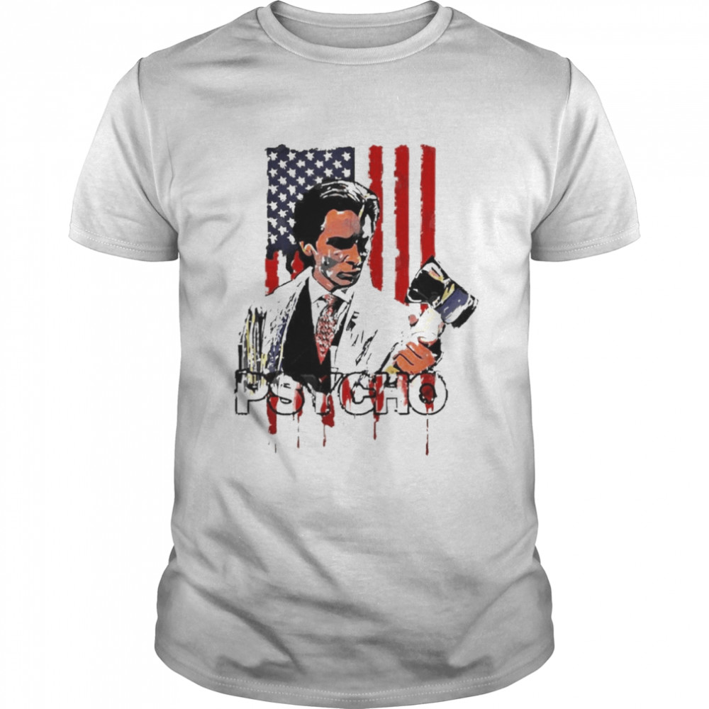 American Psycho American Flag Dripping Shirt