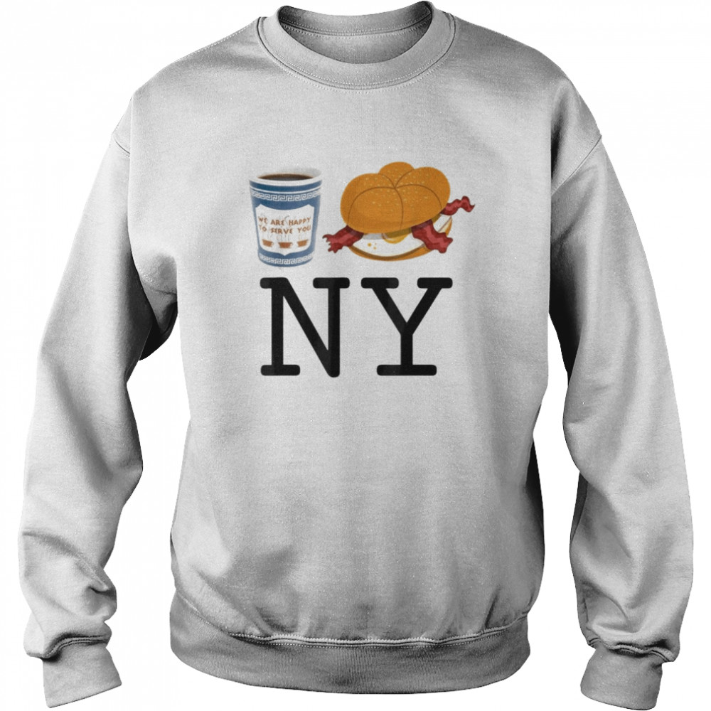 I love NY New York Bacon Egg and Cheese and Coffee T- Unisex Sweatshirt