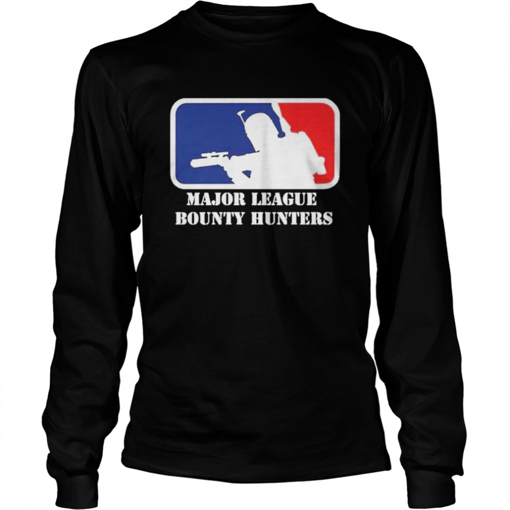 Major League Bounty Hunters MLB Star Wars Boba  Long Sleeved T-shirt