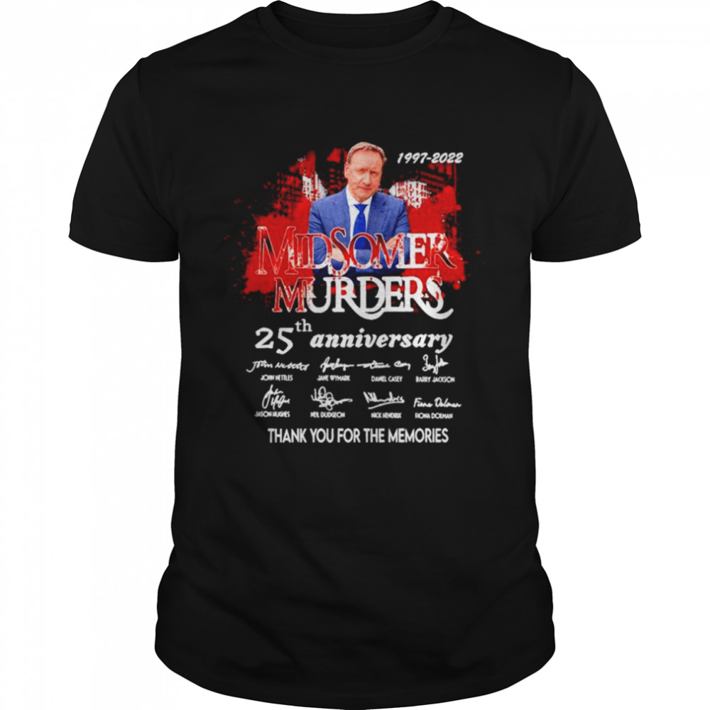 Midsomer Murders 25th anniversary thank you for the memories signatures shirt