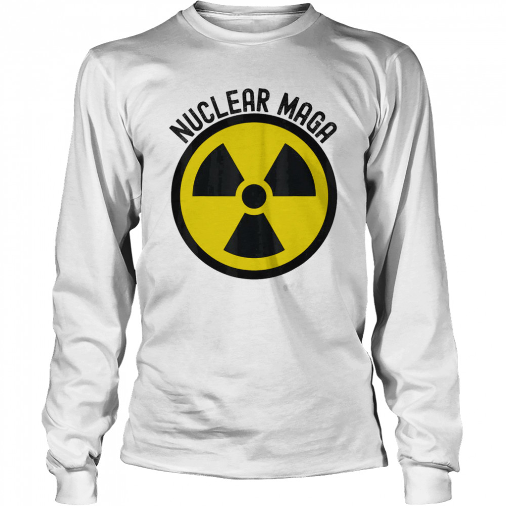 Nuclear MAGA Trump Raid Meme Radioactive Symbol 2024 T- Long Sleeved T-shirt