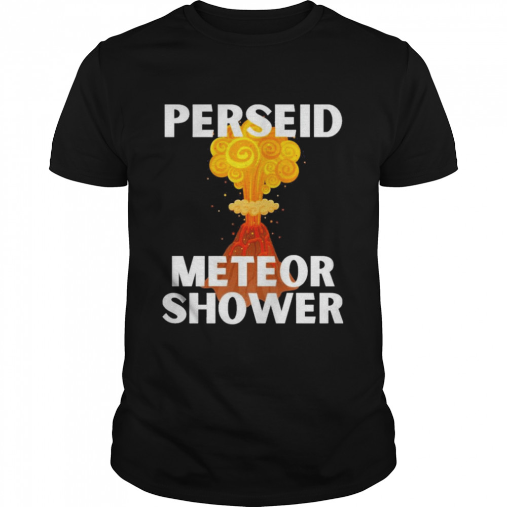 Perseid Meteor Shower Volcano Art Shirt
