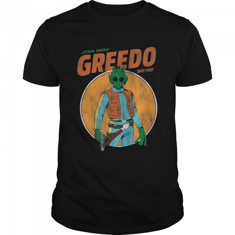 Star Wars Shot First Greedo Retro shirt