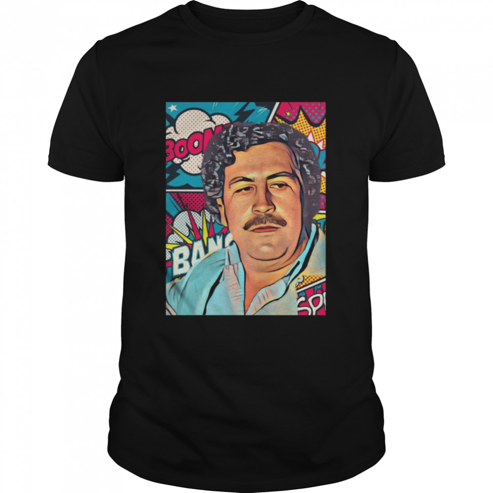 Colorful Portrait Pablo Escobar Narcos shirt Classic Men's T-shirt