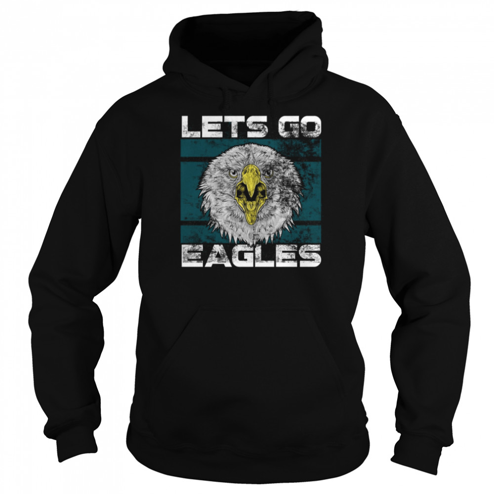 Lets Go Eagles Washed And Worn Look Philadelphia Eagles T Shirt
