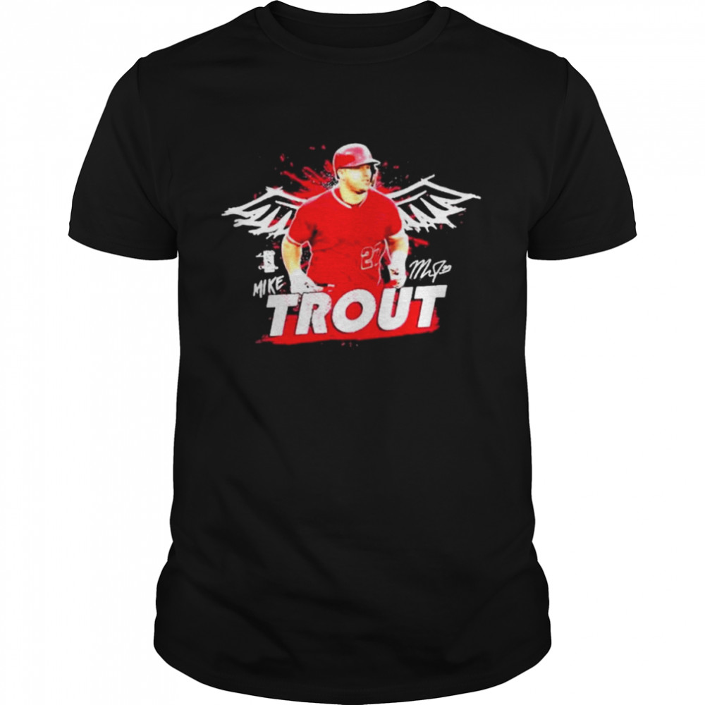 Mike Trout Art Los Angeles Angels Baseball  Classic Men's T-shirt