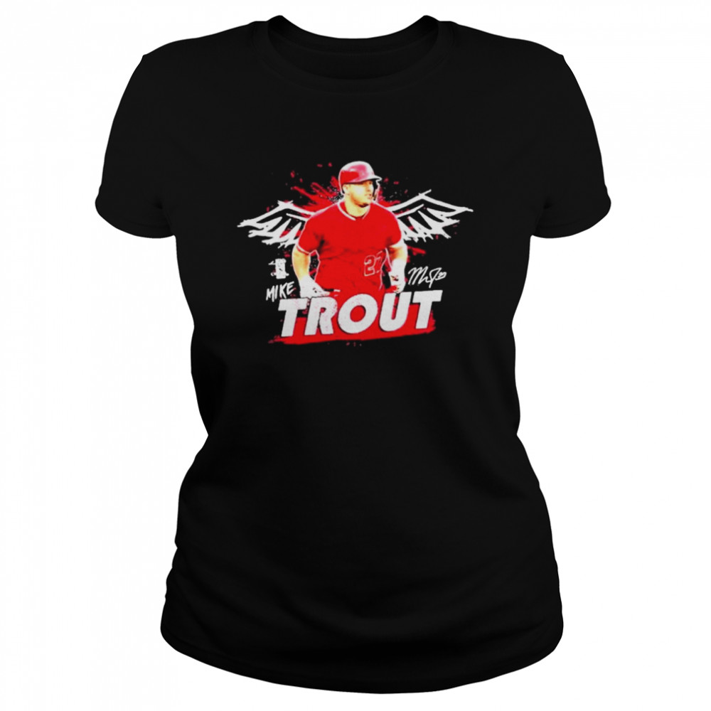 Mike Trout Art Los Angeles Angels Baseball  Classic Women's T-shirt