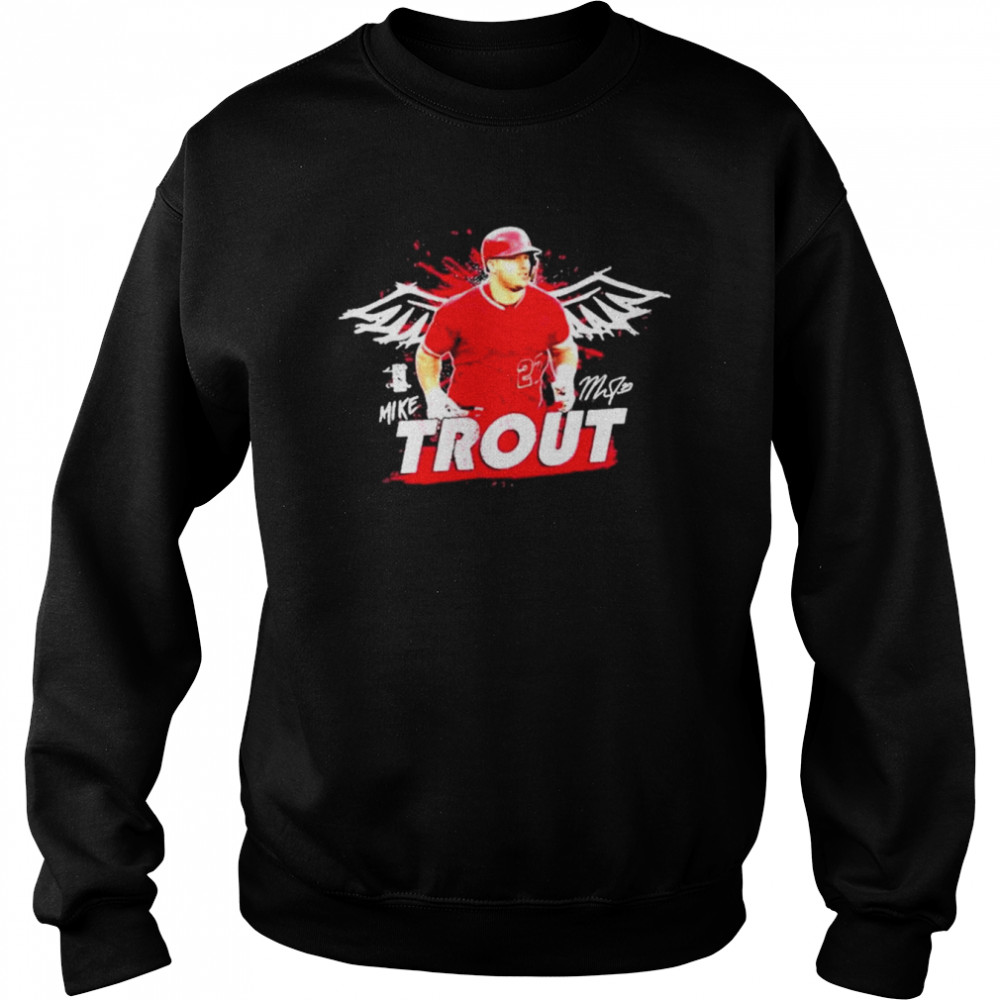 Mike Trout Art Los Angeles Angels Baseball  Unisex Sweatshirt
